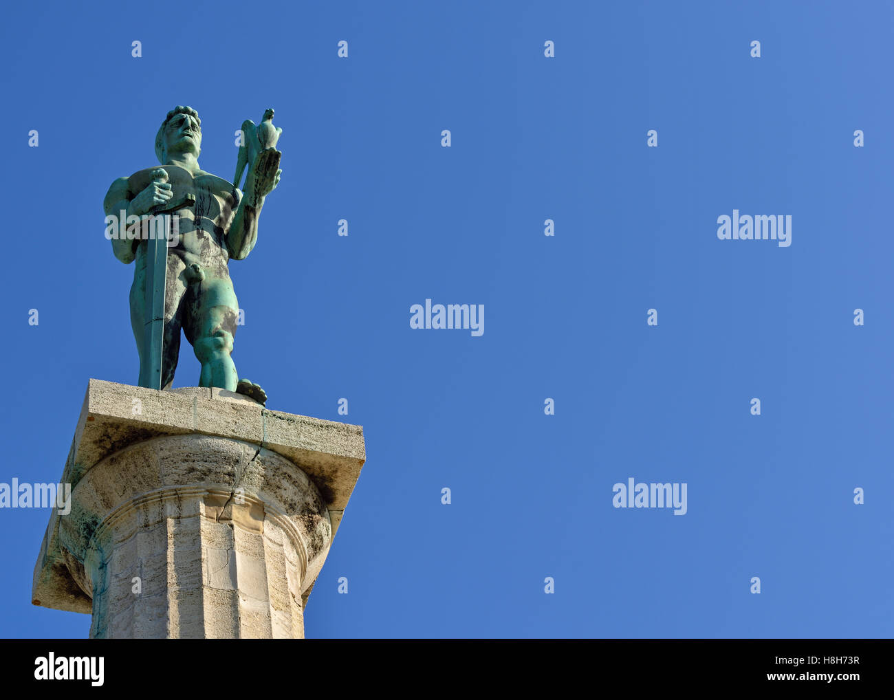 The Victor Monument, Kalemegdan, Belgrade, Serbia Stock Photo