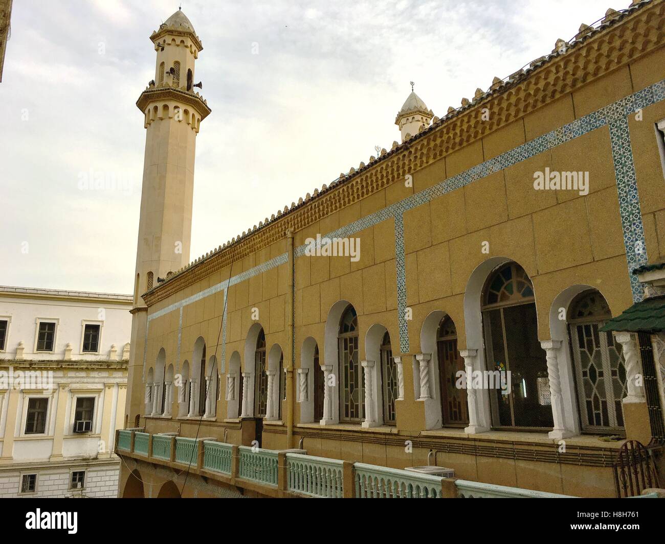 Ibn Badis Mosque of Algiers. Ben Badis founded the Association of Algerian Muslim Ulema, which was a national grouping of many Islamic scholars Stock Photo