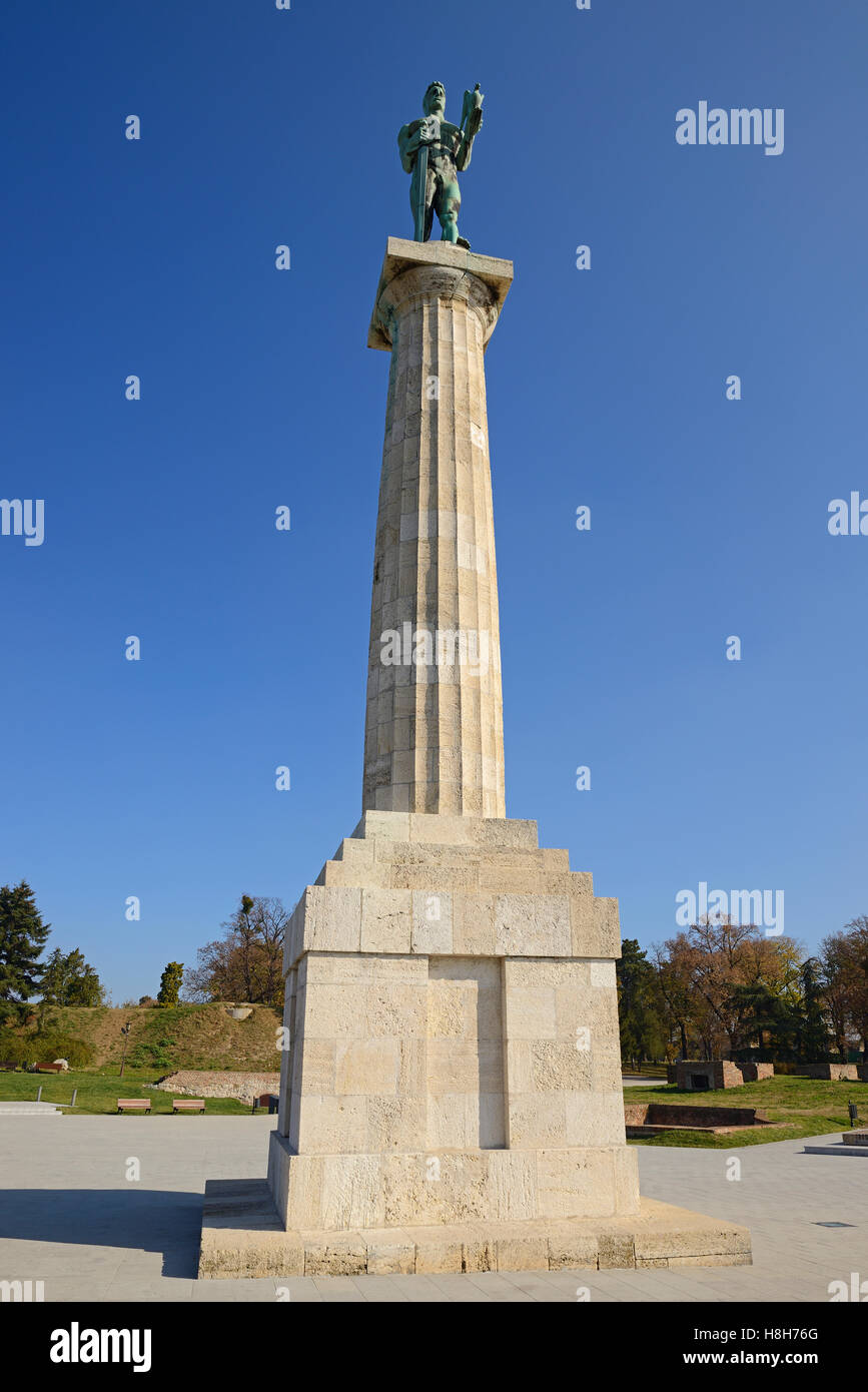 The Victor Monument, Kalemegdan, Belgrade, Serbia Stock Photo