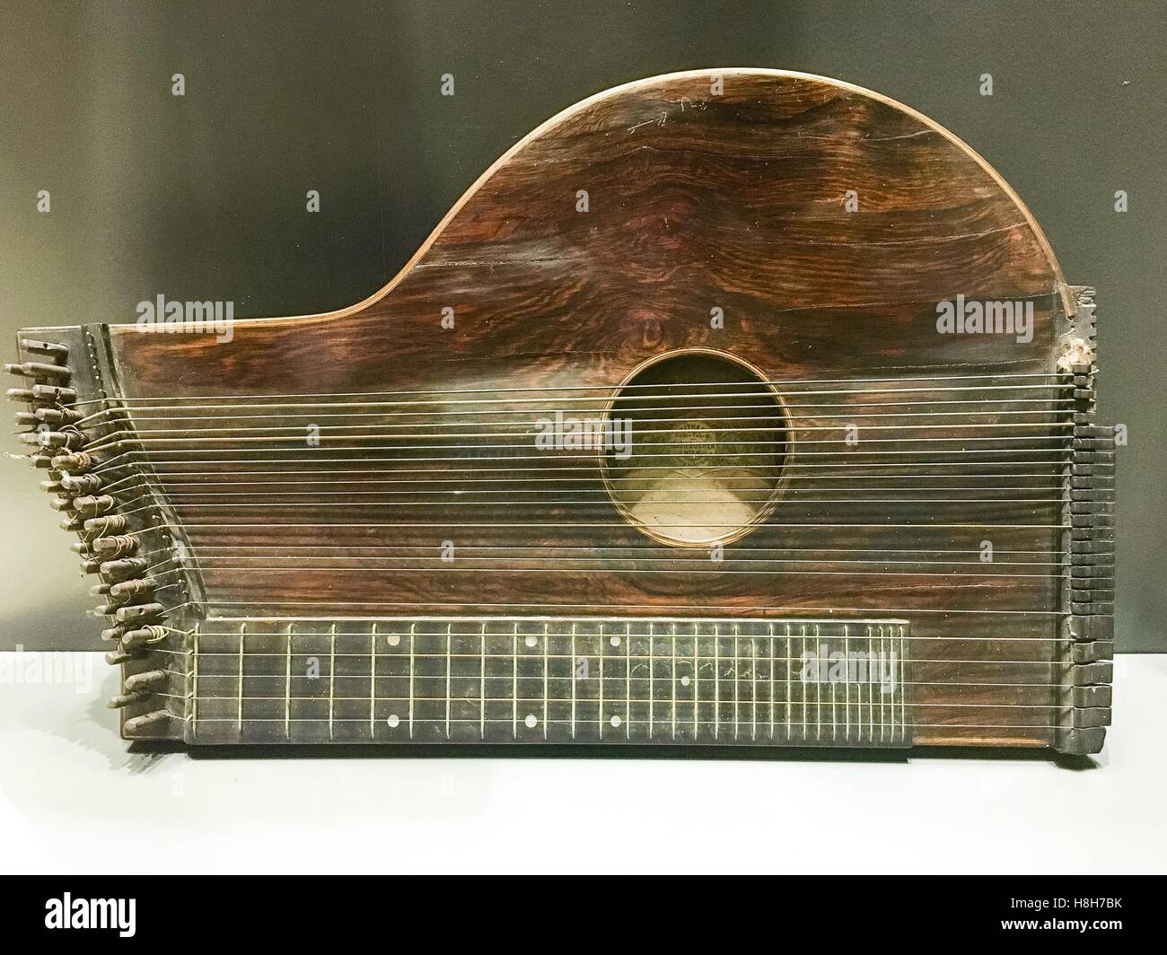 Zither traditional a German musical instrument. The beginning of 19 centuries Stock Photo