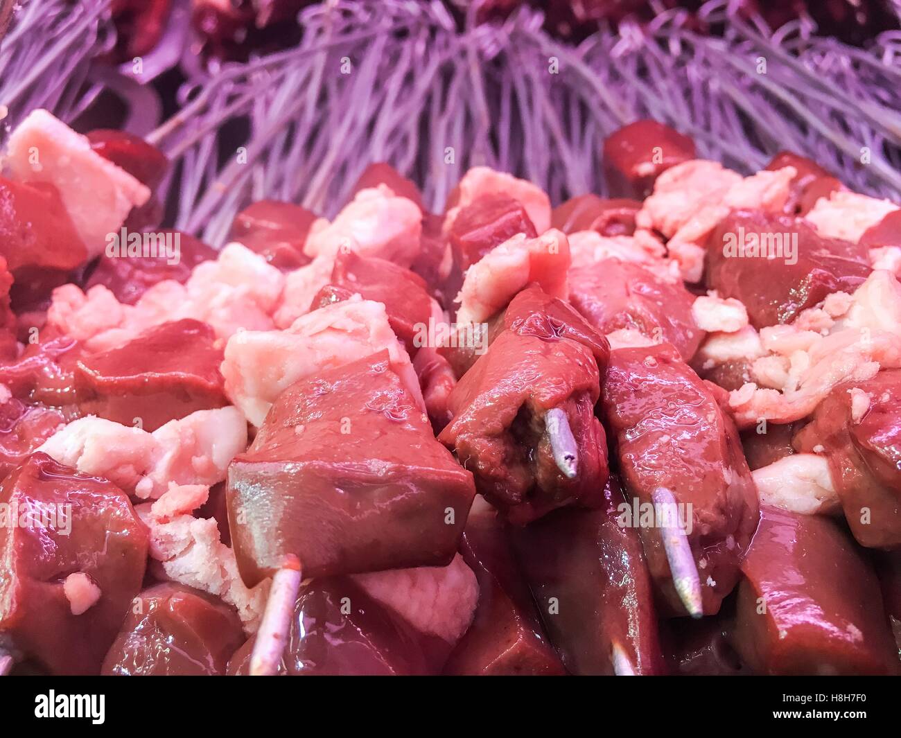 Raw Turkish Traditional Chop Steak, Meat, river, beef ready for cook at a restaurant Stock Photo