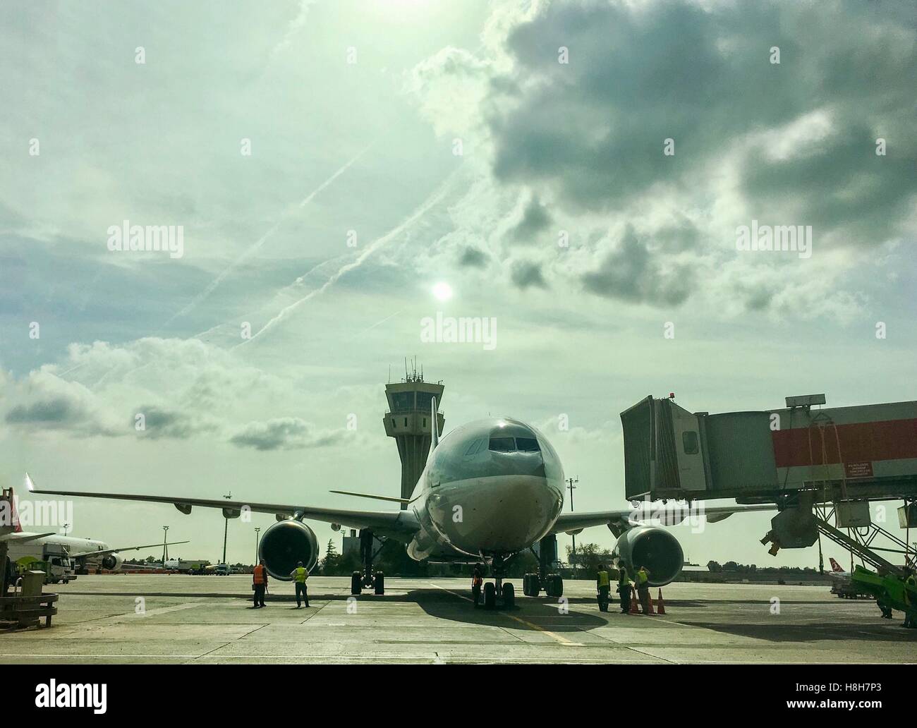 Turkish Airlines Airbus A330203 taxis at Ataturk International Airport