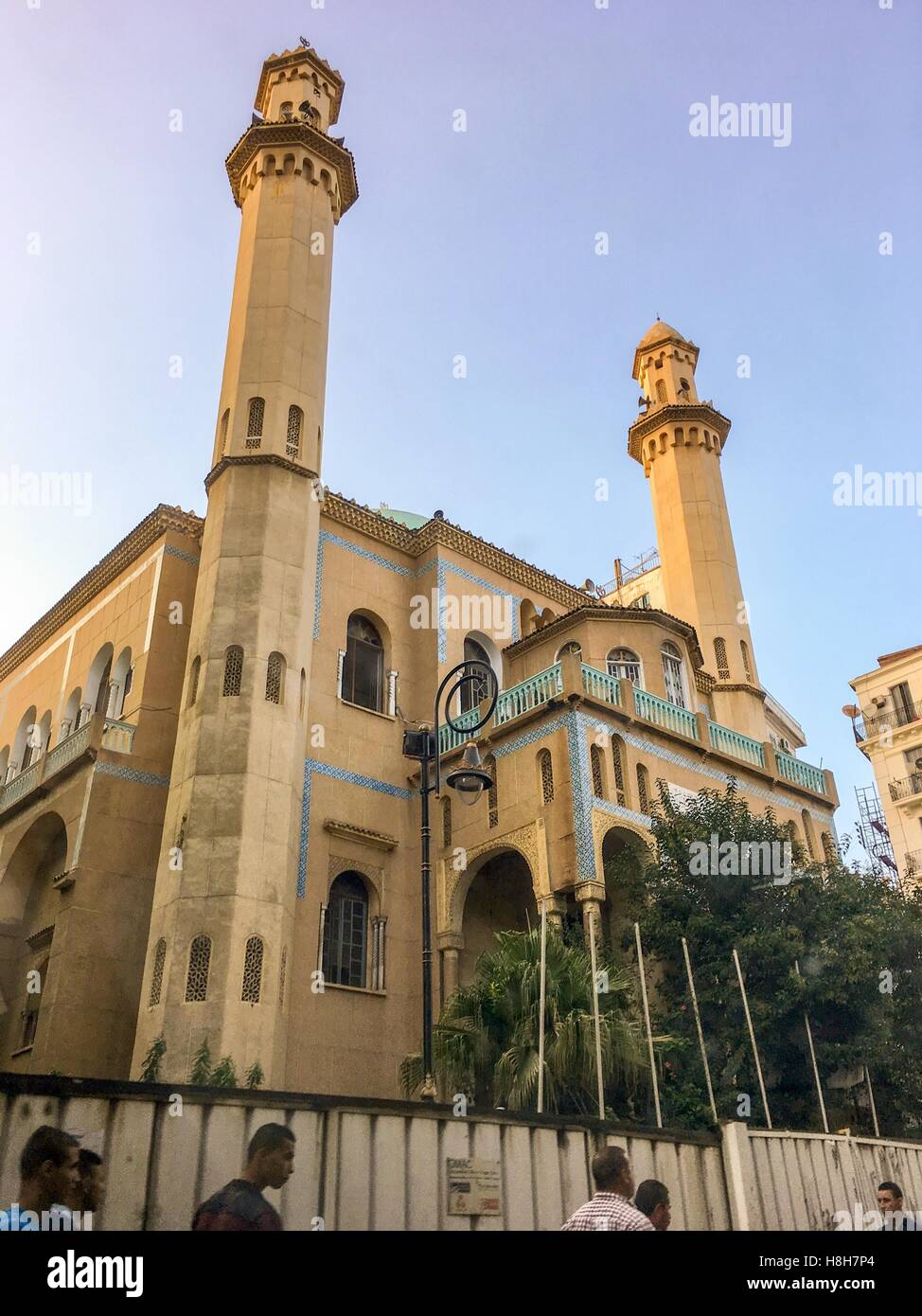 Ibn Badis Mosque of Algiers. Ben Badis founded the Association of Algerian Muslim Ulema, which was a national grouping of many Islamic scholars Stock Photo