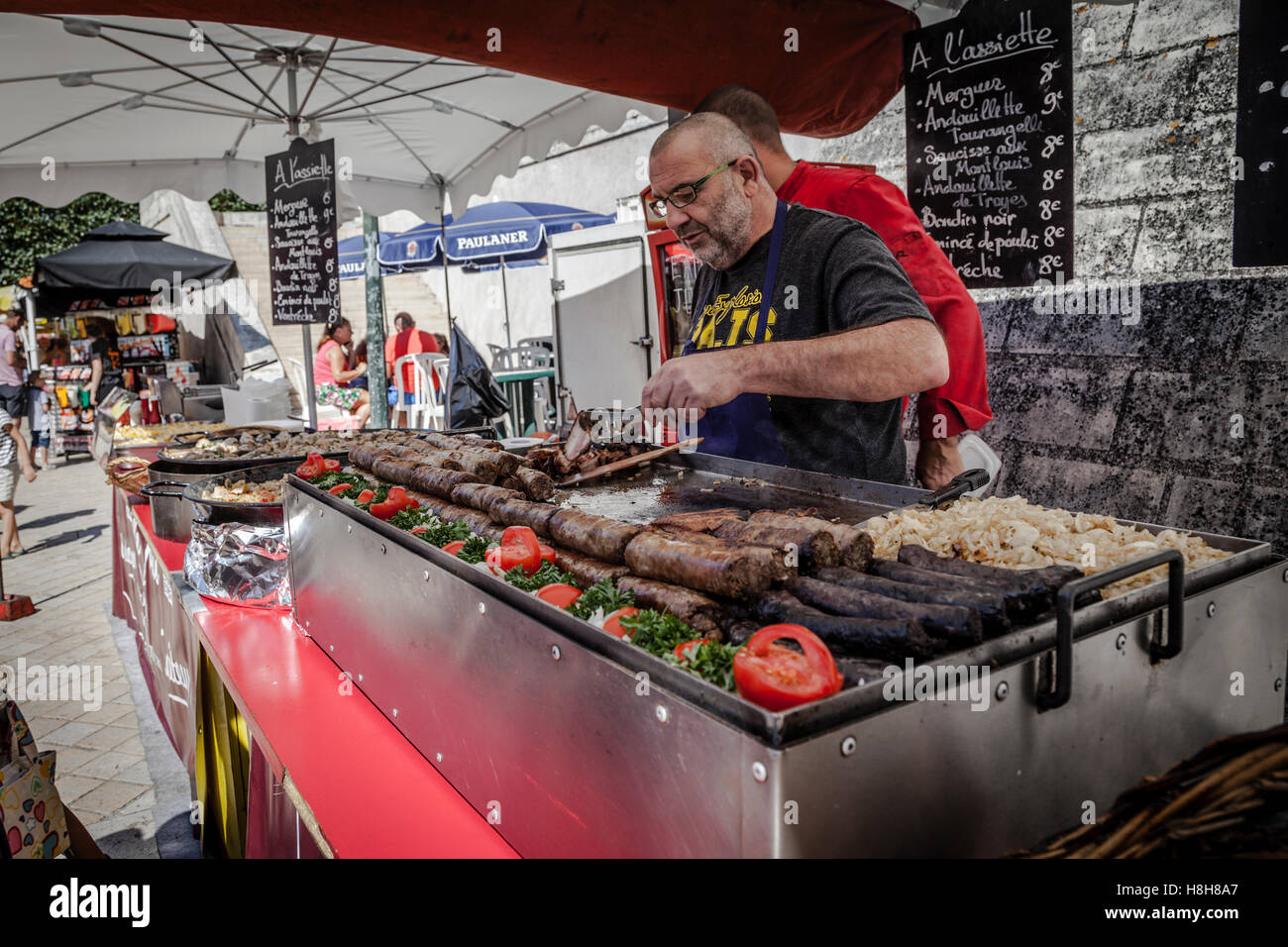 Street Market, Amboise, France Stock Photo - Alamy