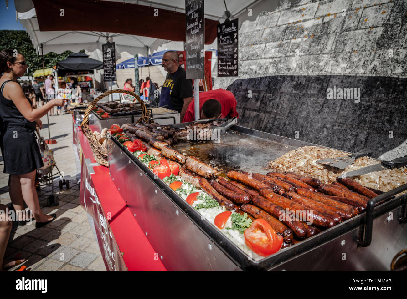 Street Market, Amboise, France Stock Photo Alamy