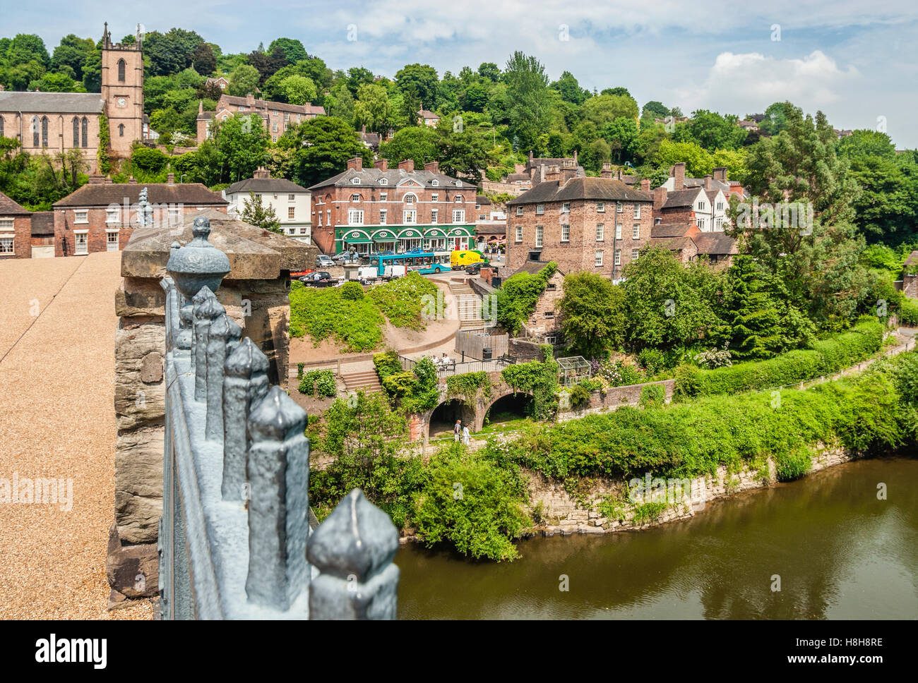 The famous shropshire town of ironbridge hires stock photography and
