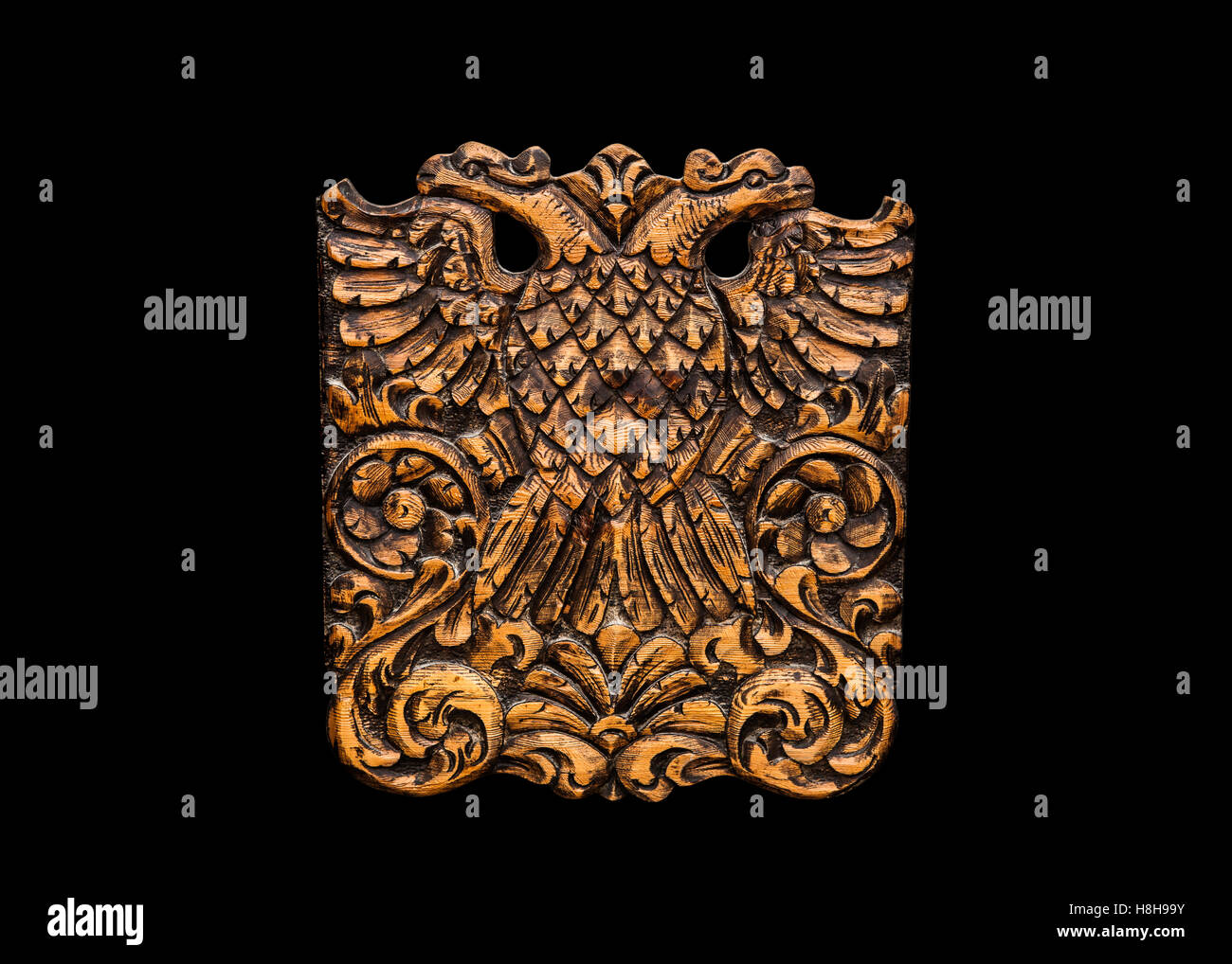 Double Headed Eagle, common symbol in heraldry and vexillology. It is