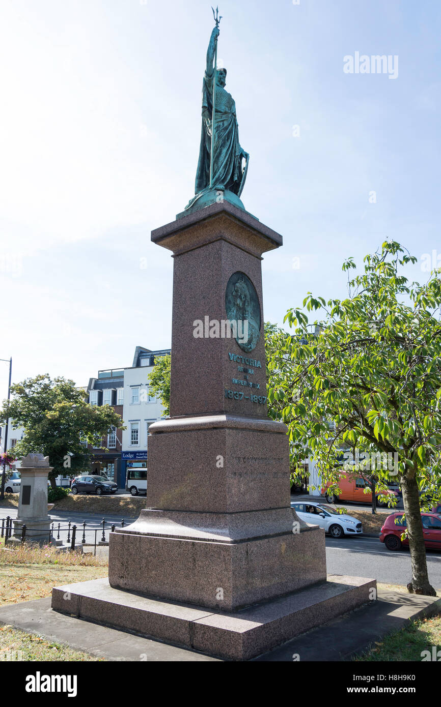 Queen Victoria statue, High Street, Esher, Surrey, England, United Kingdom Stock Photo