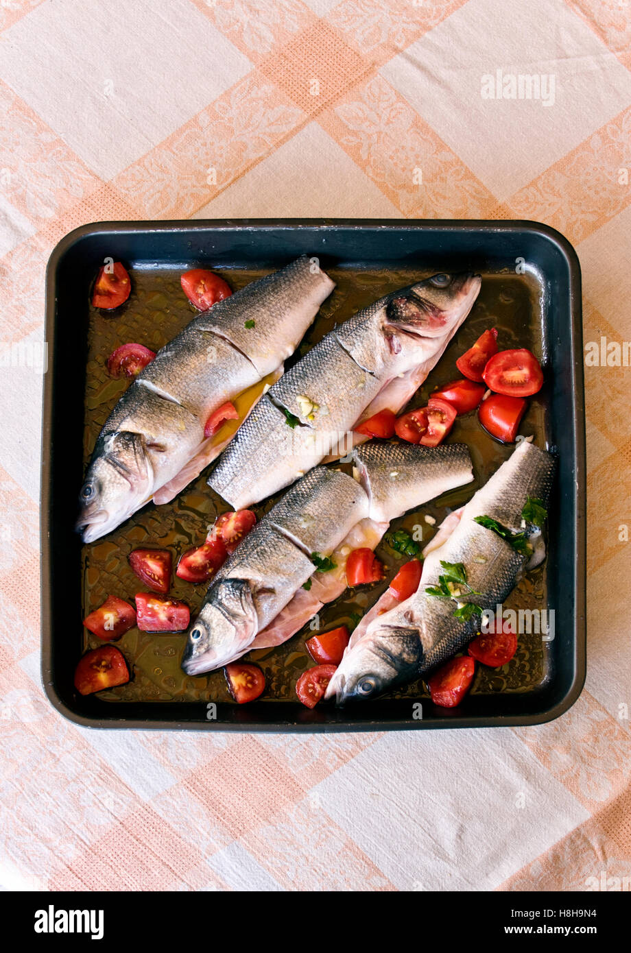 Sea bass cooked hires stock photography and images Alamy