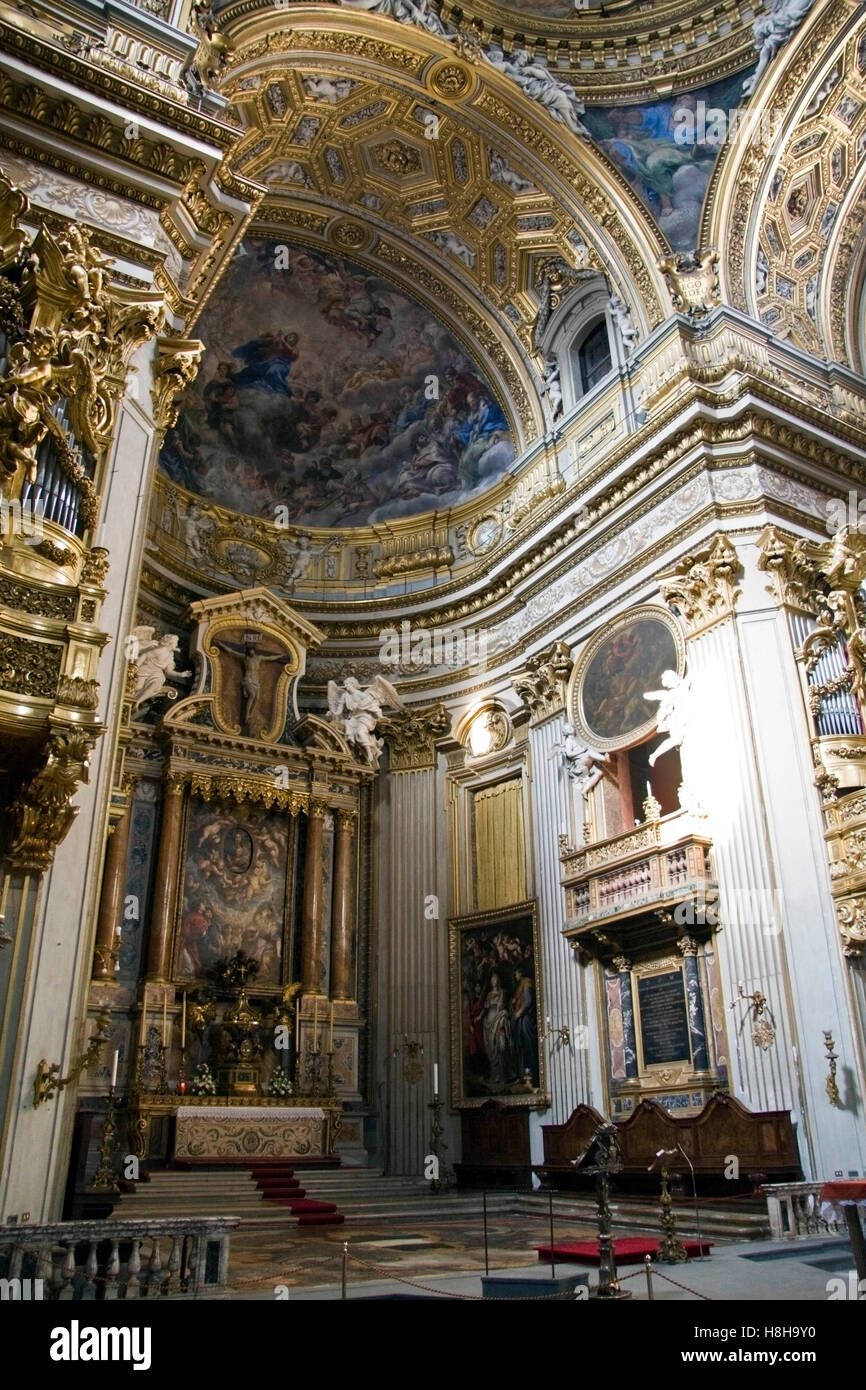 The baroque interior of santa maria in vallicella church hi-res stock ...