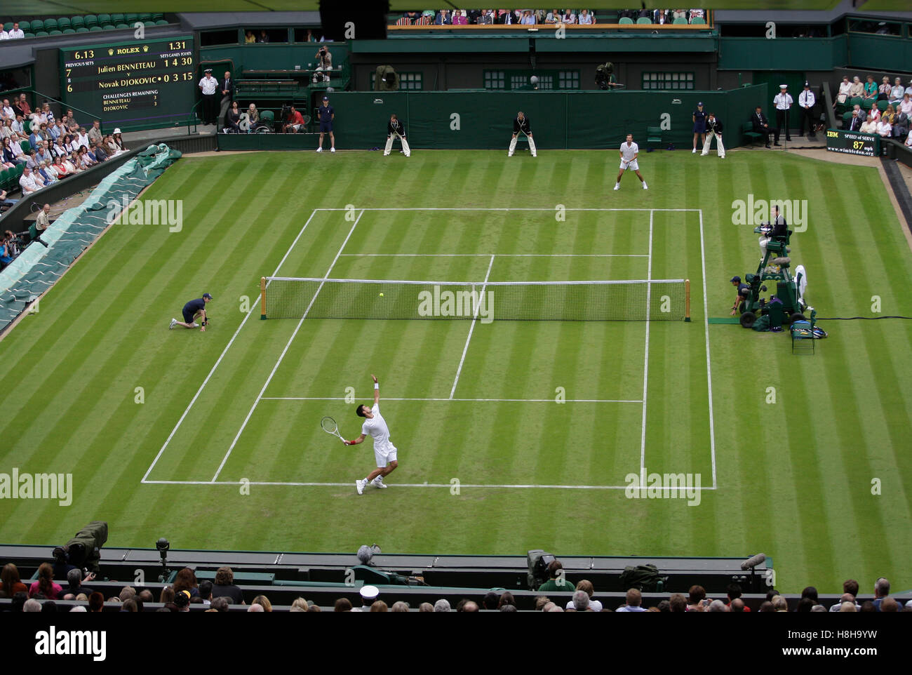 Tennis, ITF Grand Slam Tournament, Centre Court, overview, Wimbledon 2009, Britain, Europe Stock Photo
