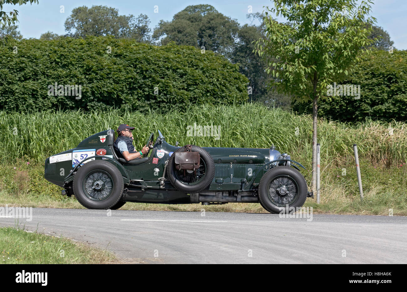 A 3.5 liter supercharged Bentley, built in 1935, Stanley Mann Racing, British classic car, Classic Days Dyck 2016 Jüchen Stock Photo