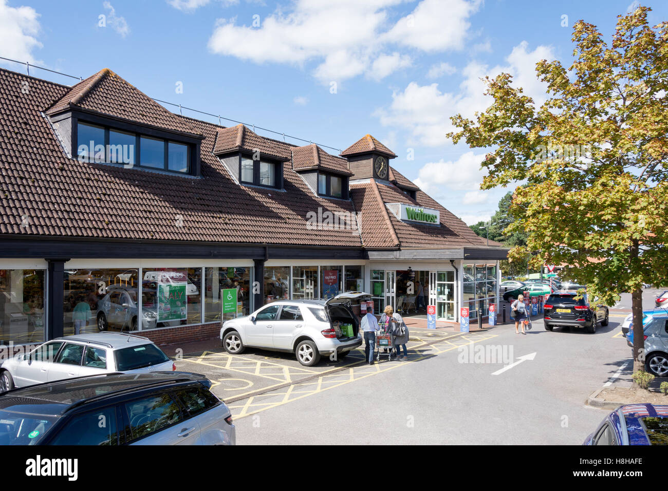 Waitrose Supermarket, Station Approach, West Byfleet, Surrey, England, United Kingdom Stock Photo