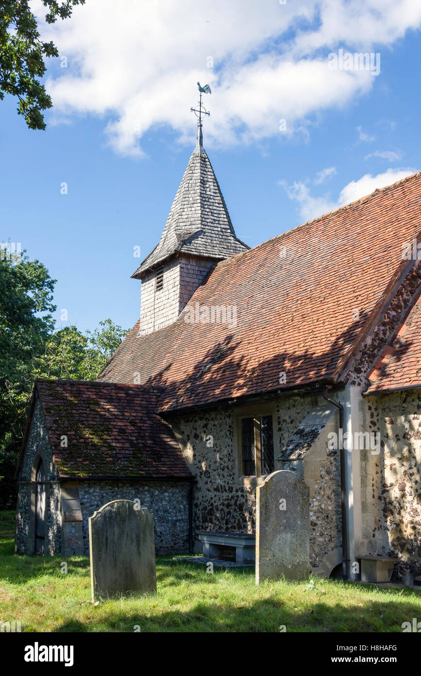 St Nicholas Church, Church Hill, Pyrford, Surrey, England, United Kingdom Stock Photo