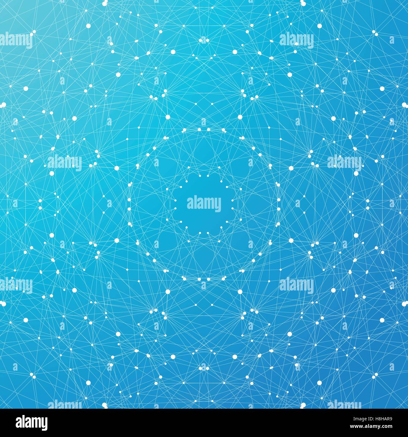 Blue Graphic Background Molecule And Communication Connected Lines