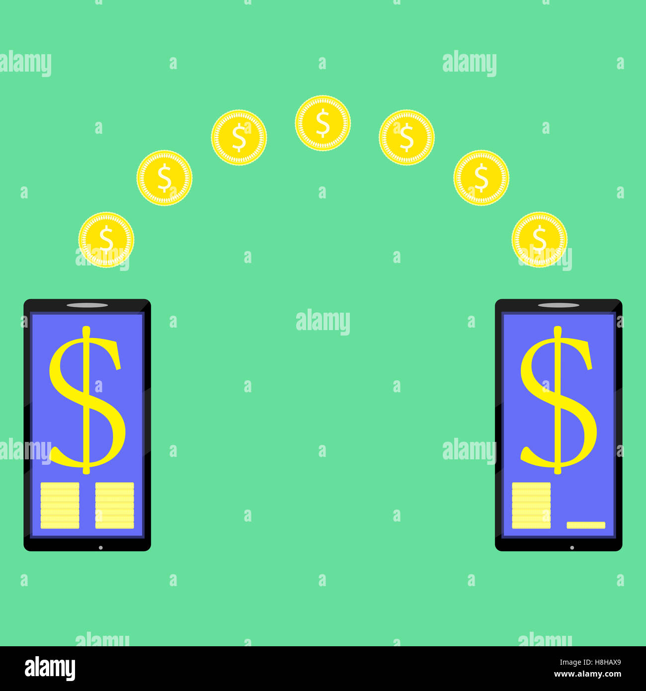 Money Transfer From Phone To Phone Send Money Vector Remittance Bank