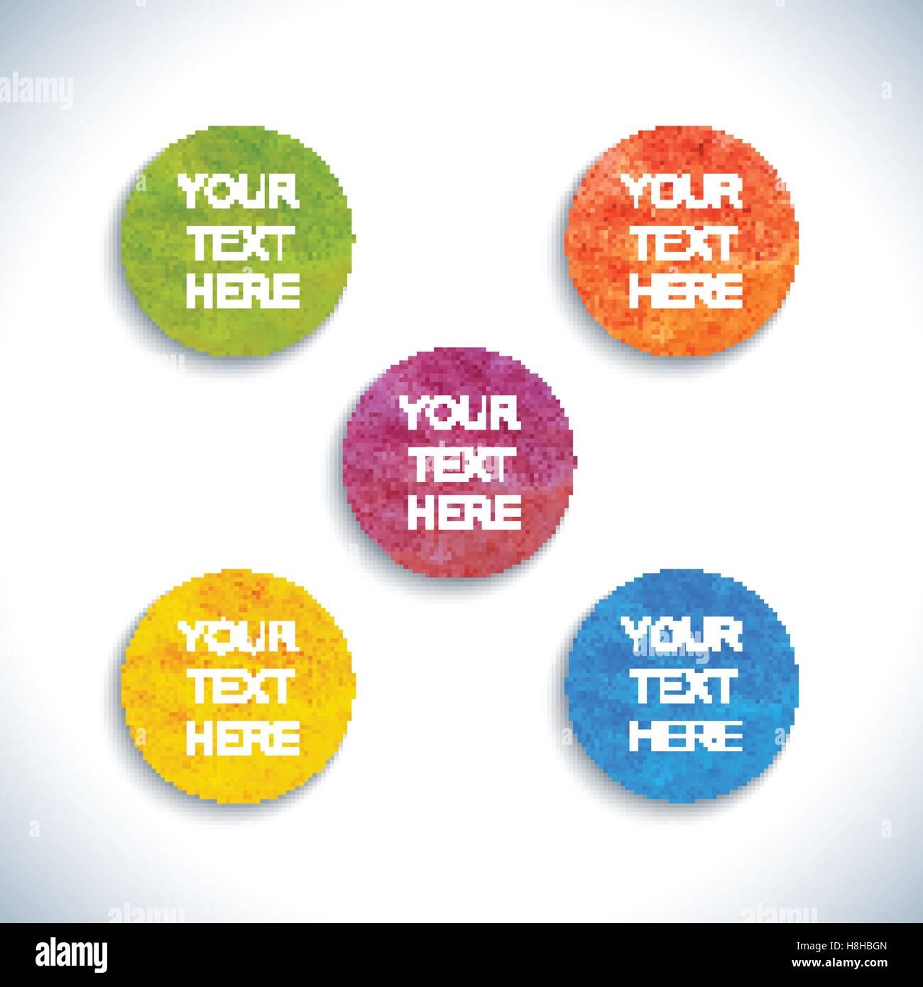 Modern colorful watercolor circles template with place for your text ...