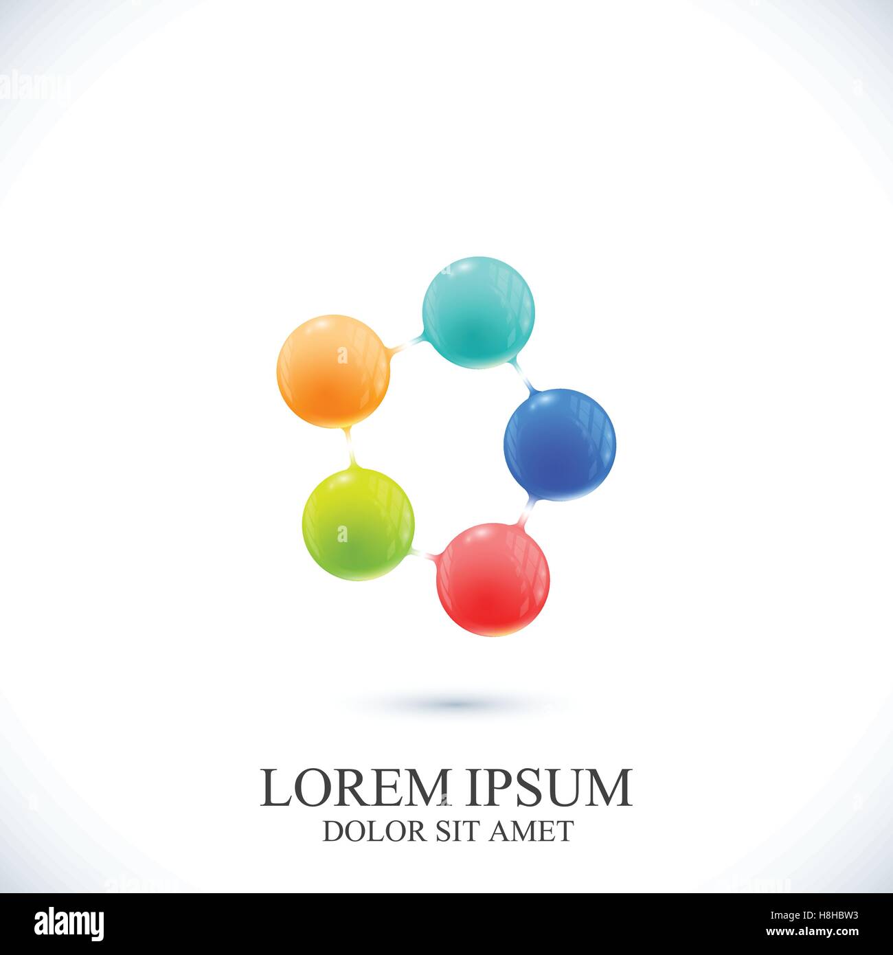 Modern icon dna and molecule. Vector template for medicine, science ...