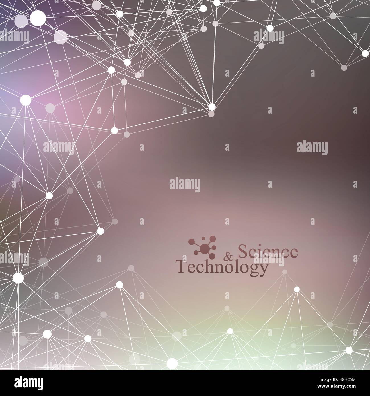 Graphic background molecule and communication. Connected lines with ...