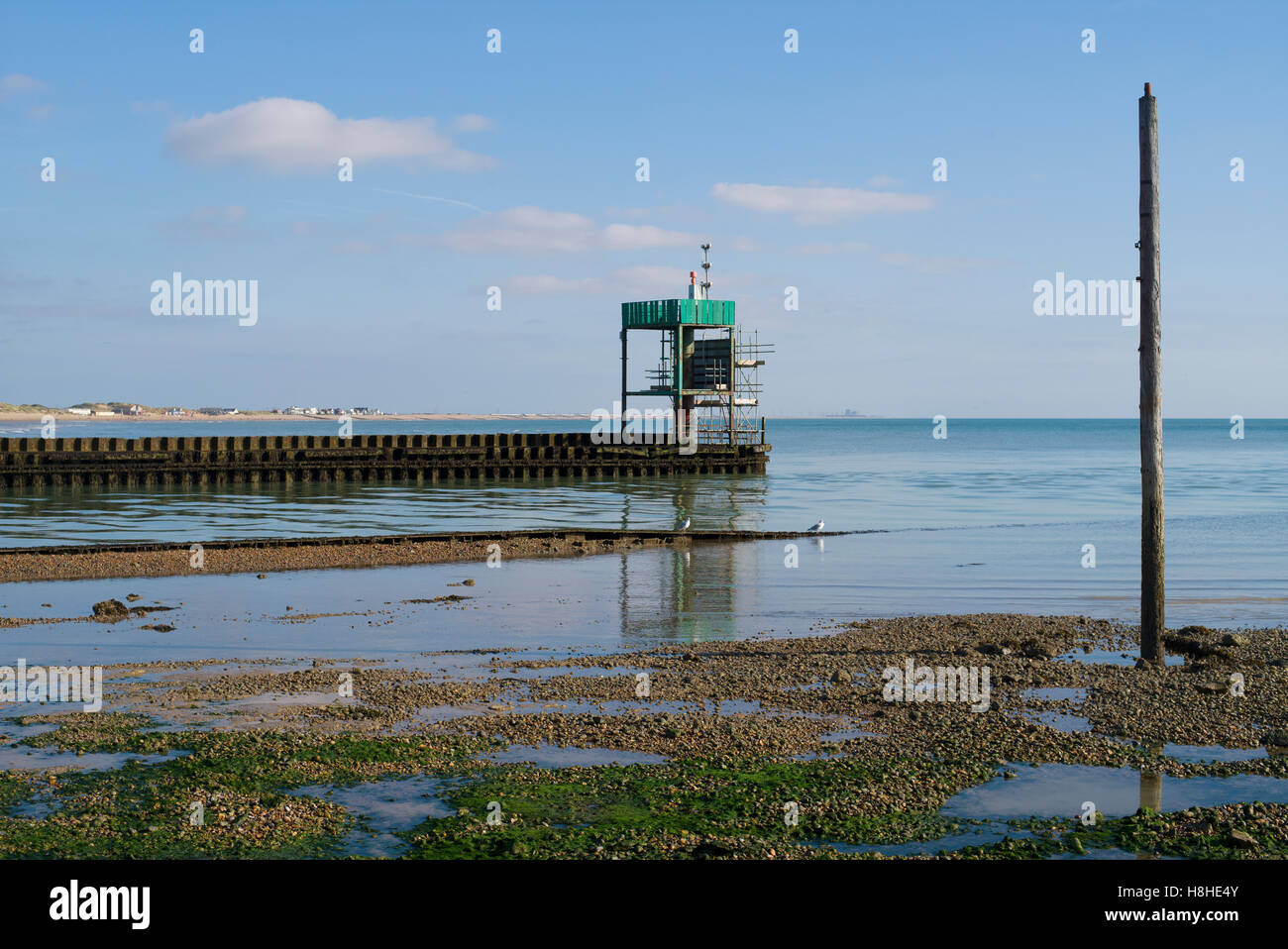 Entrance to Rye harbour in East Sussex Stock Photo