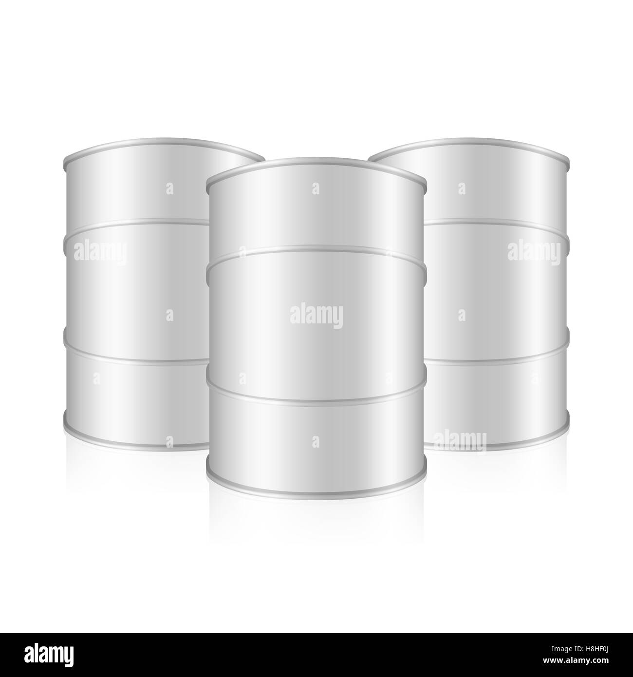 Three metal barrels Stock Photo Alamy