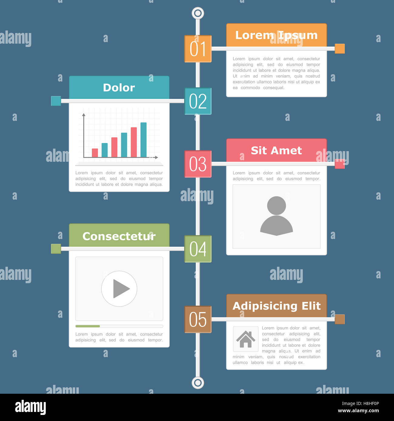 Timeline infographics design template Stock Photo - Alamy