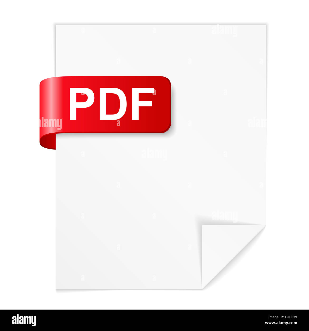 PDF File on white background Stock Photo - Alamy