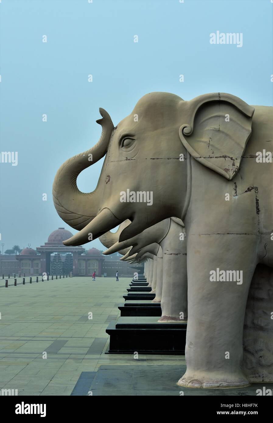 Lucknow: The larger-than-life statues 130 statues of huge elephants