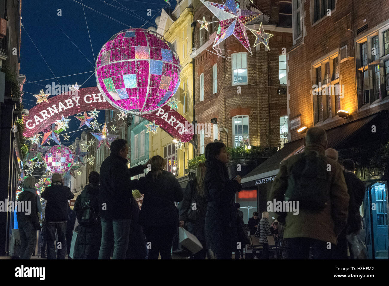 Christmas lights in Carnaby Street, London Stock Photo Alamy