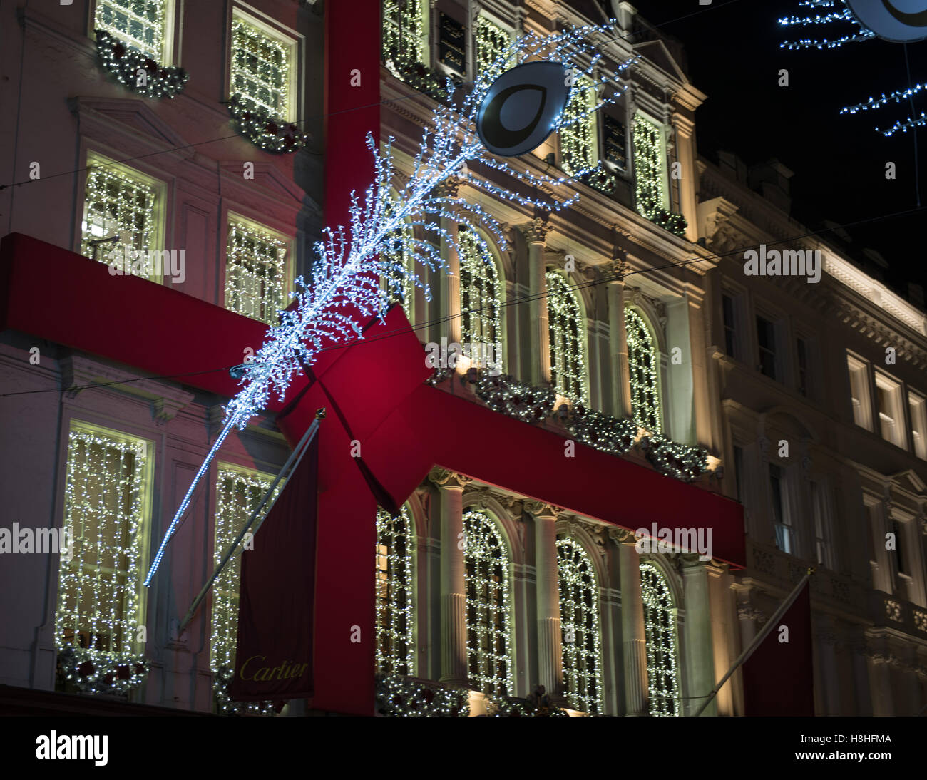 Christmas lights in New Bond Street, London Stock Photo Alamy