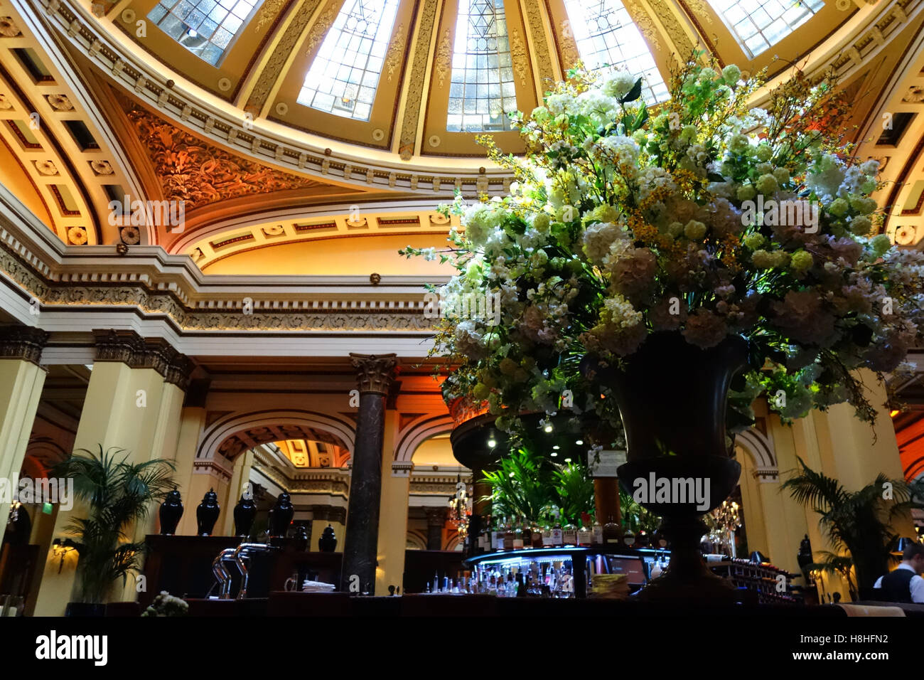 Dome and Flowers in Restaurant, Edinburgh Stock Photo Alamy