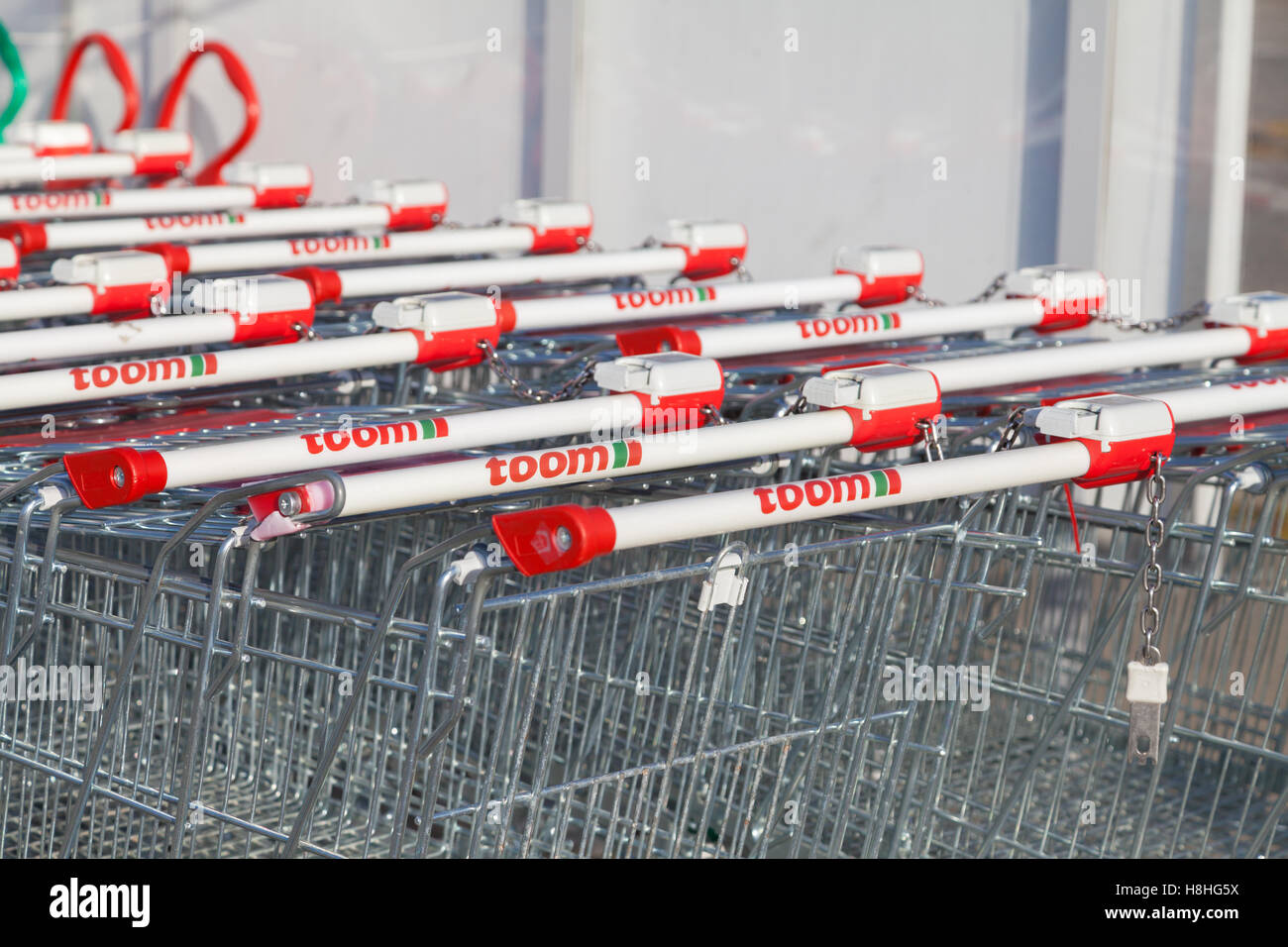 BURG / GERMANY NOVEMBER 13, 2016 Shopping carts from toom hardware
