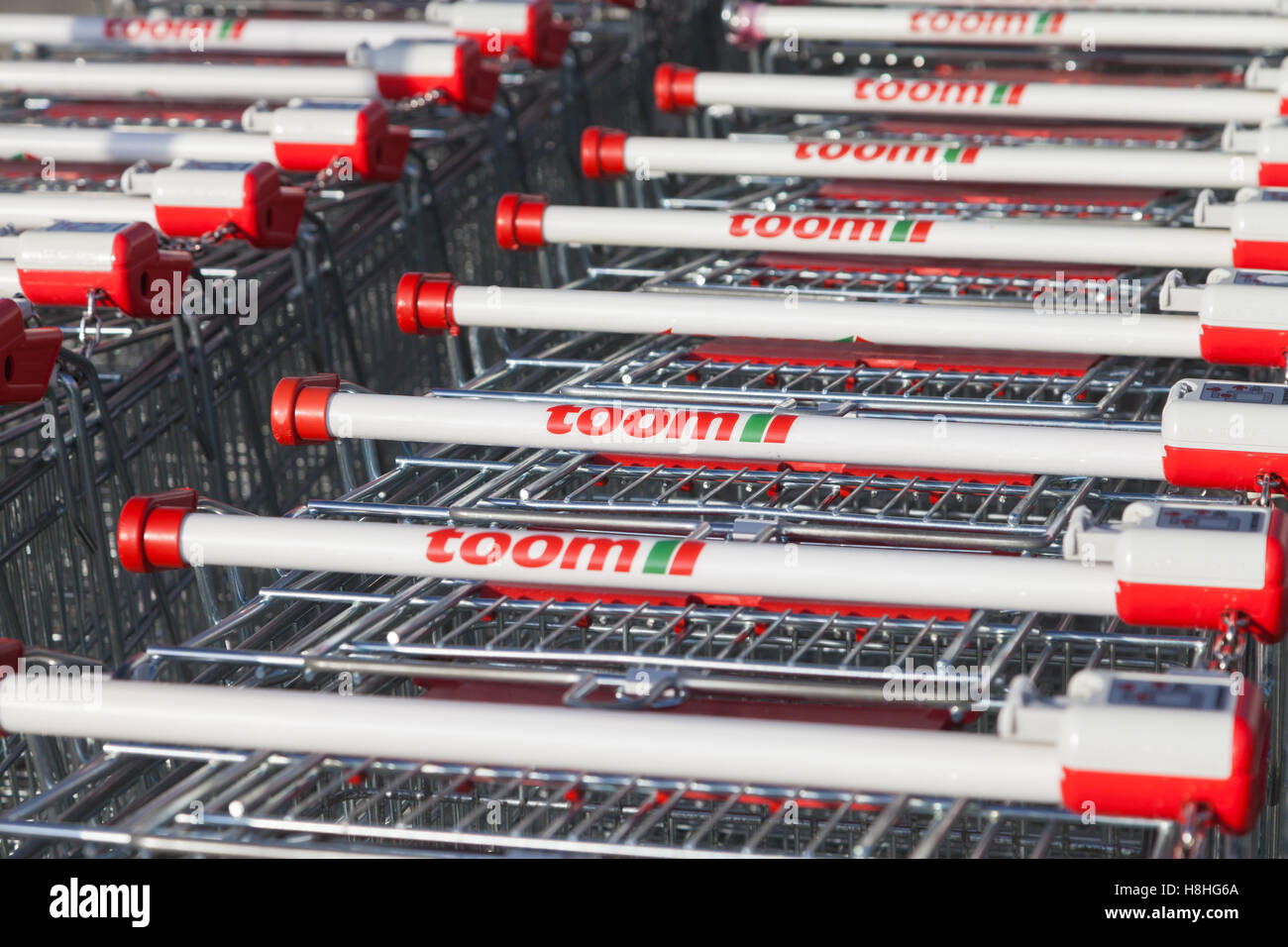BURG / GERMANY NOVEMBER 13, 2016 Shopping carts from toom hardware