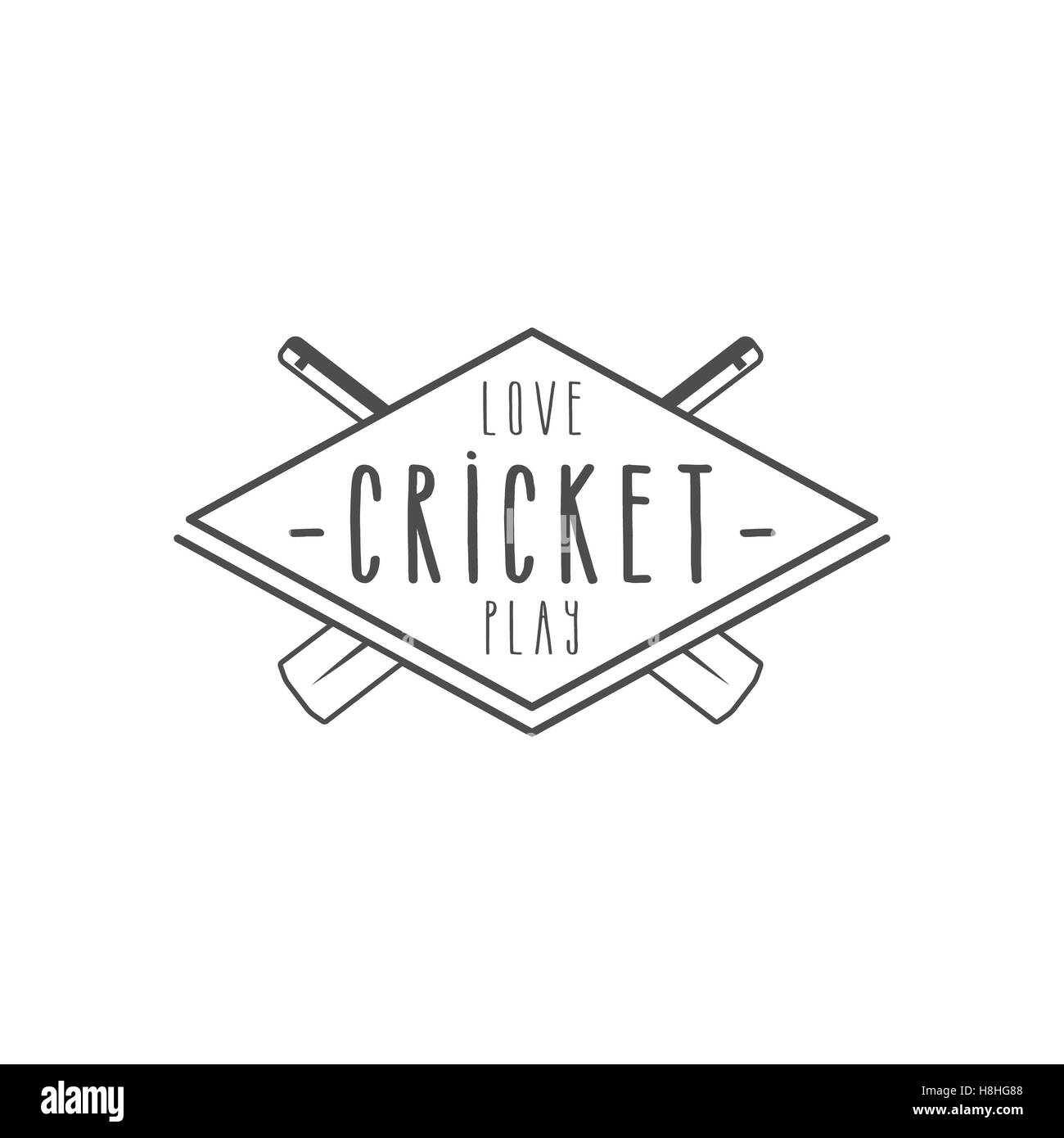 Cricket club emblem and design elements. team logo . line stamp. Sports