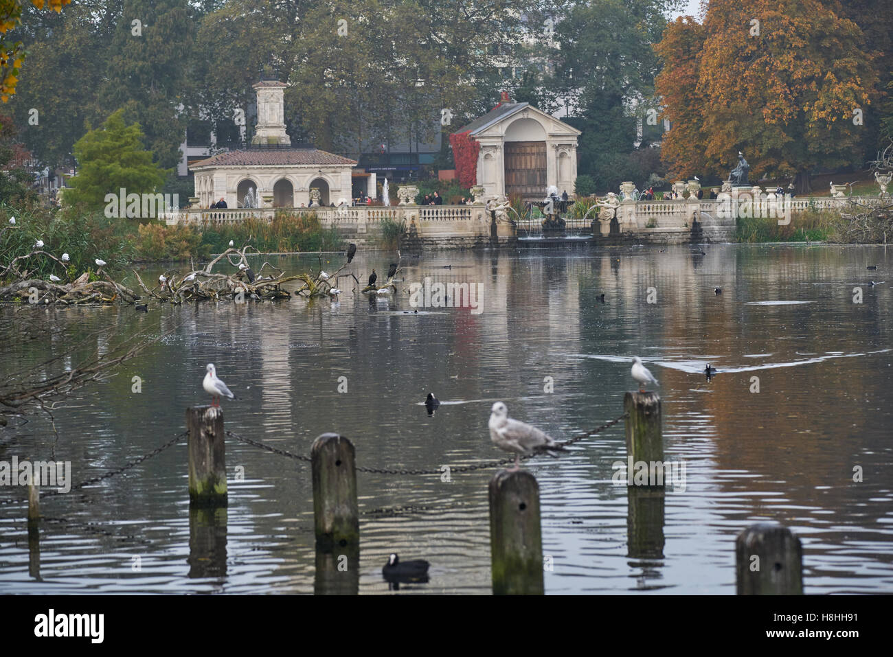 The Italian Gardens Kensington Gardens Stock Photo