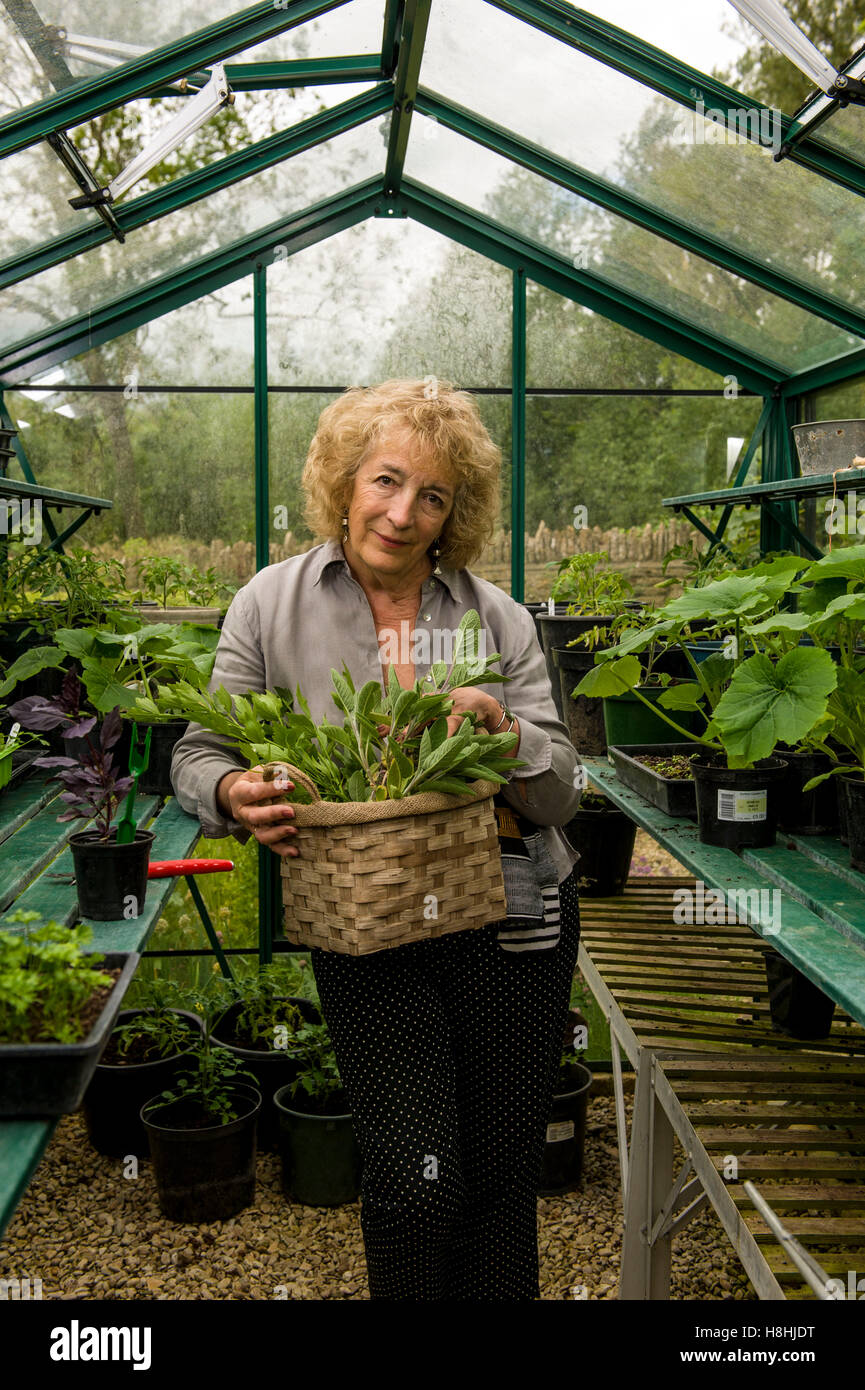 former TV presenter judith hann herb garden fyfield gloucestershire uk ...