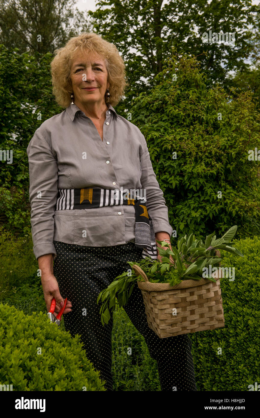 former TV presenter judith hann herb garden fyfield gloucestershire uk ...