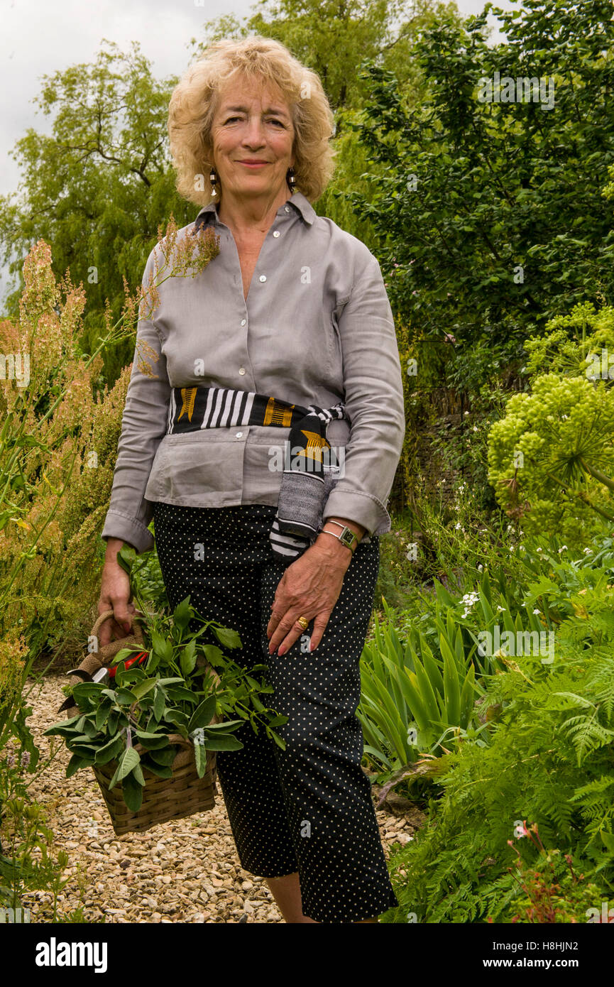 former TV presenter judith hann herb garden fyfield gloucestershire uk ...