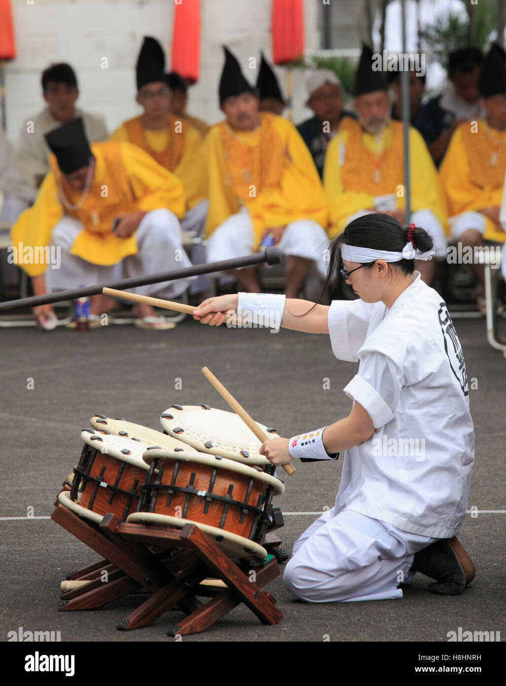 Japan, Kyoto, Zuiki festival, daiko drummers Stock Photo - Alamy