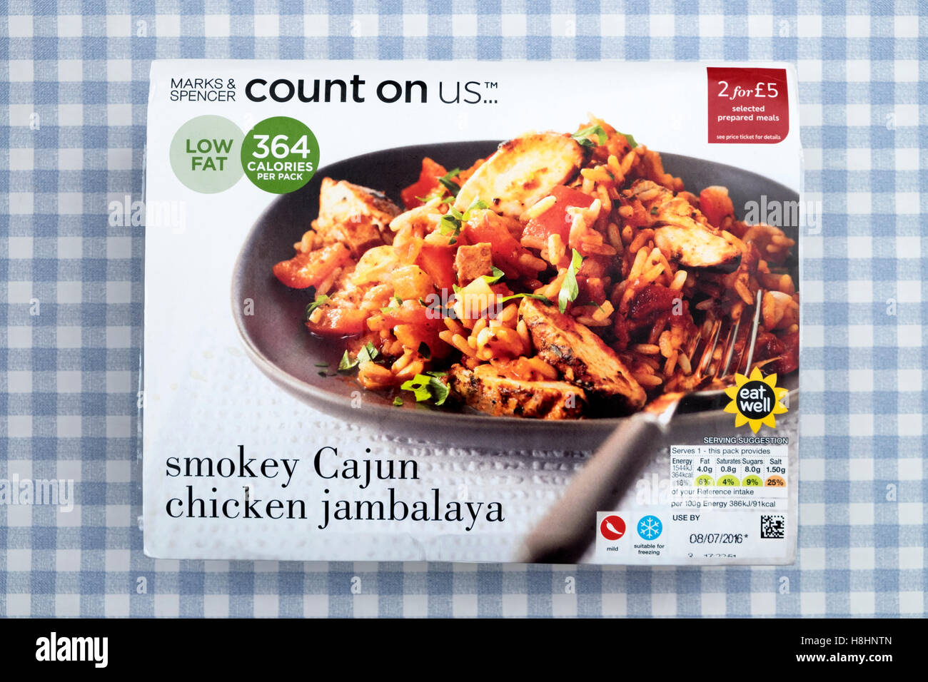 Marks and Spencer count on us smokey cajun chicken jambalaya Stock Photo