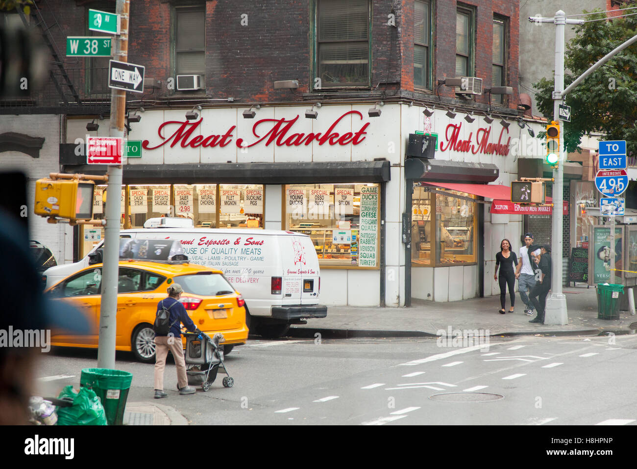 Meat Market butchers shop on the corner of 38th street and 9th Avenue