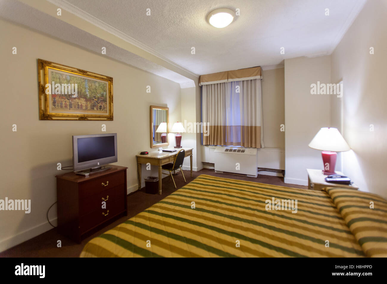 Double room at the Hotel Pennsylvania, 7th  Ave, New York City, United States of America Stock Photo