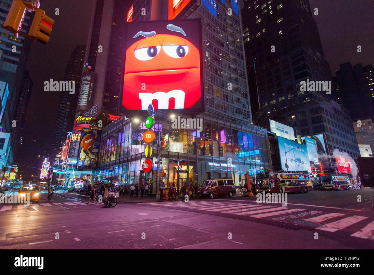 M&M chocolate store, Times Square, New York City, United States of America. Stock Photo