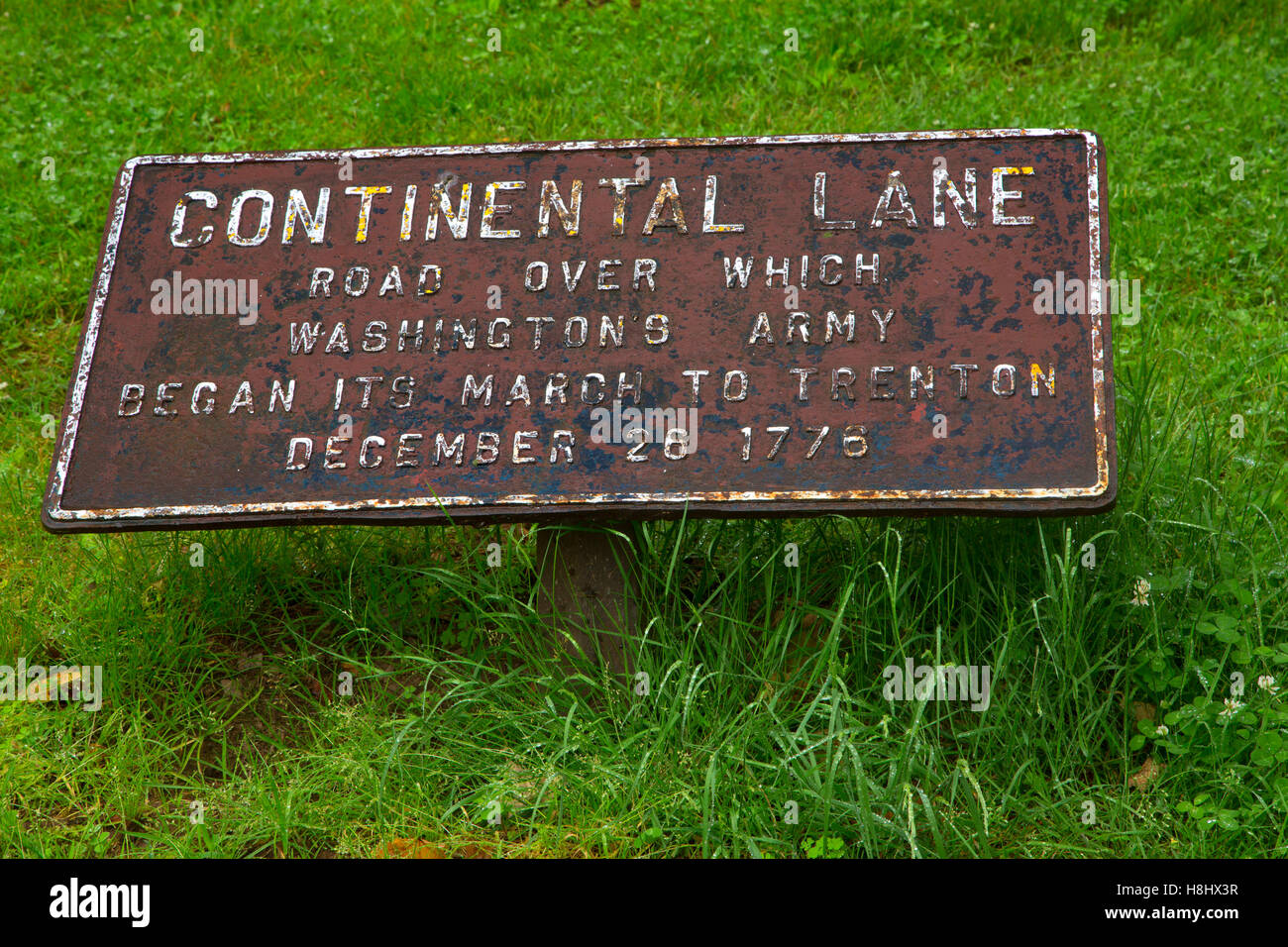 Continental Lane sign, Washington Crossing Historic Park, New Jersey