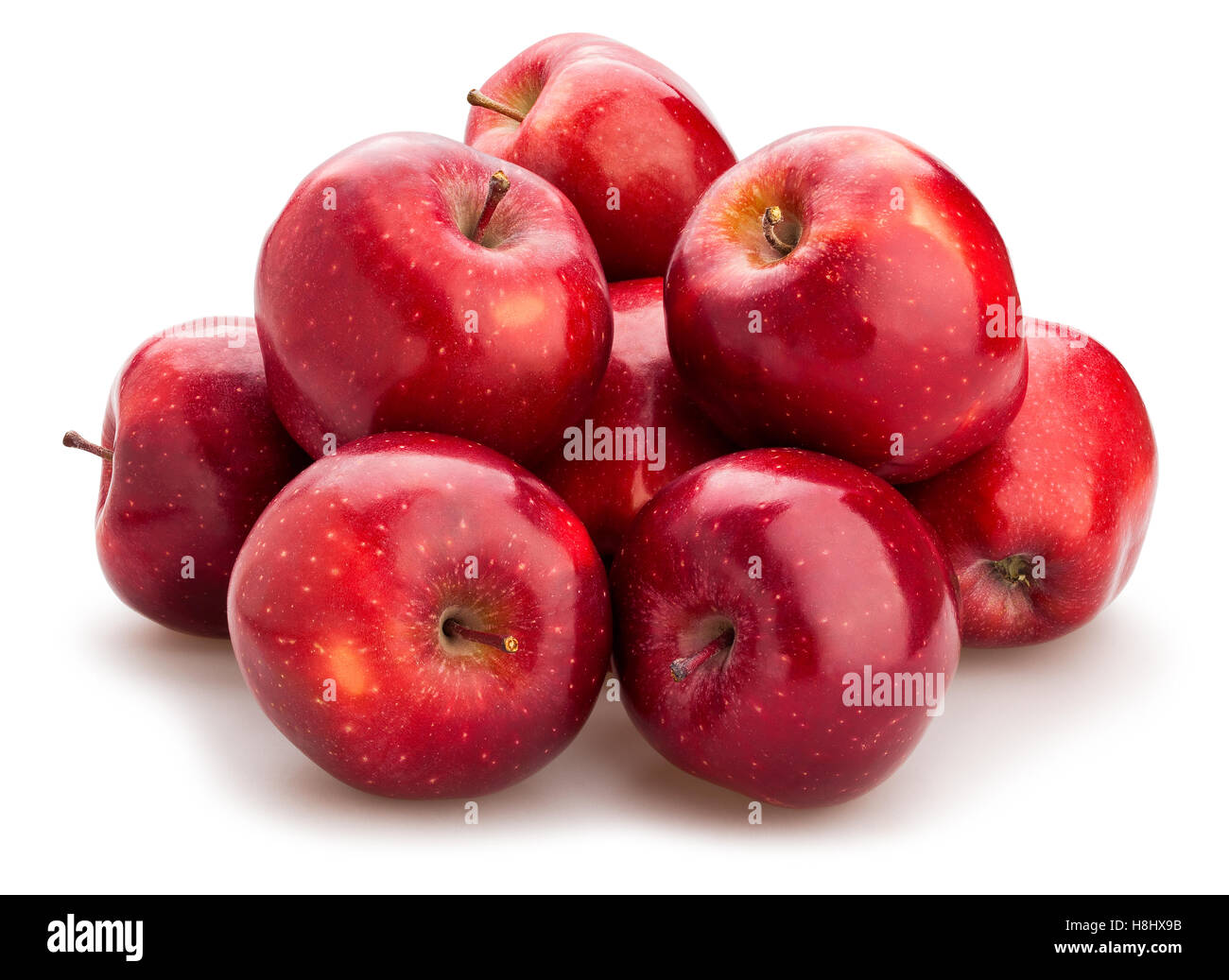 red delicious apples isolated Stock Photo Alamy