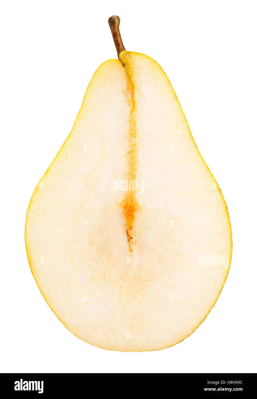 sliced pear isolated Stock Photo