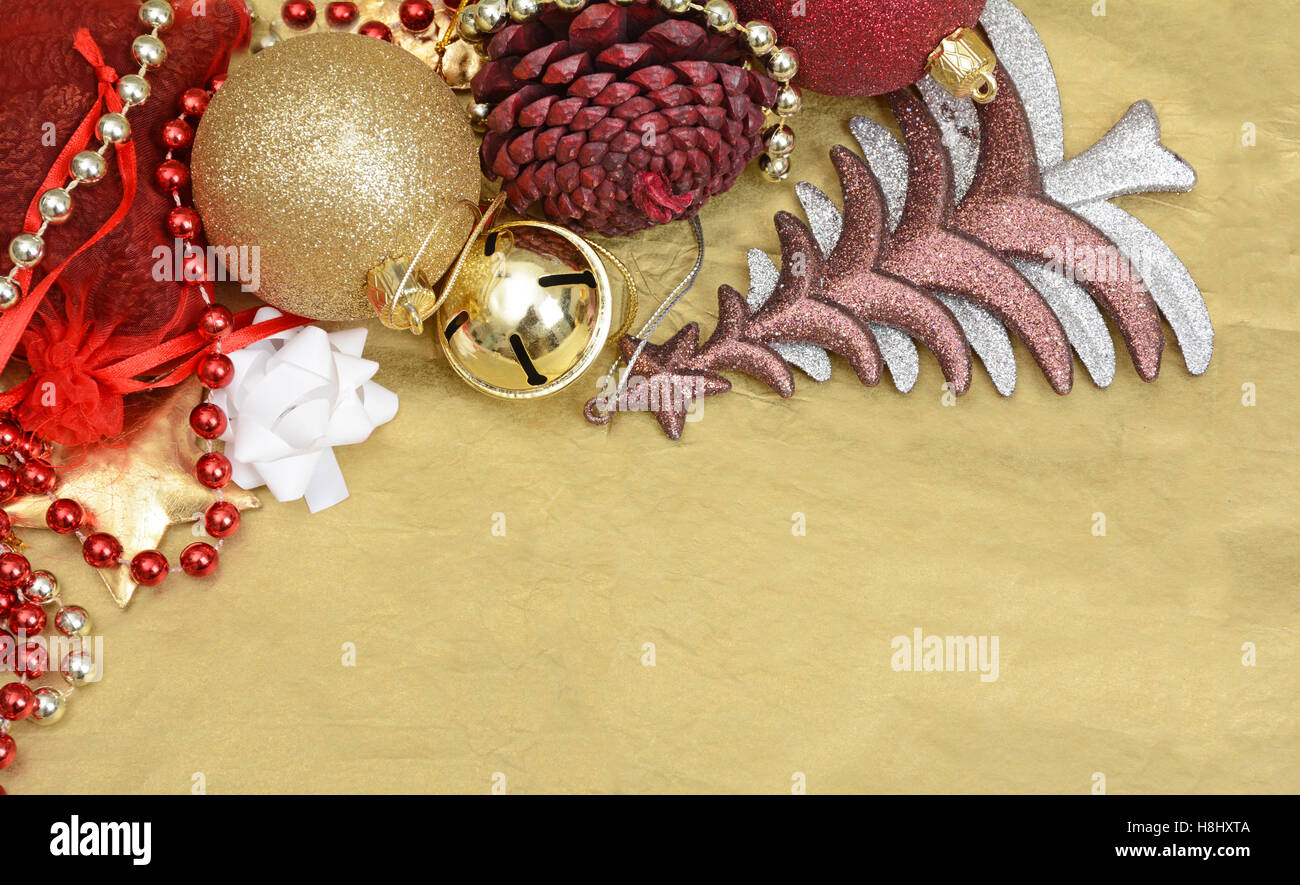 Christmas Decoration, Balls Pines and Tree on banner Template Stock ...