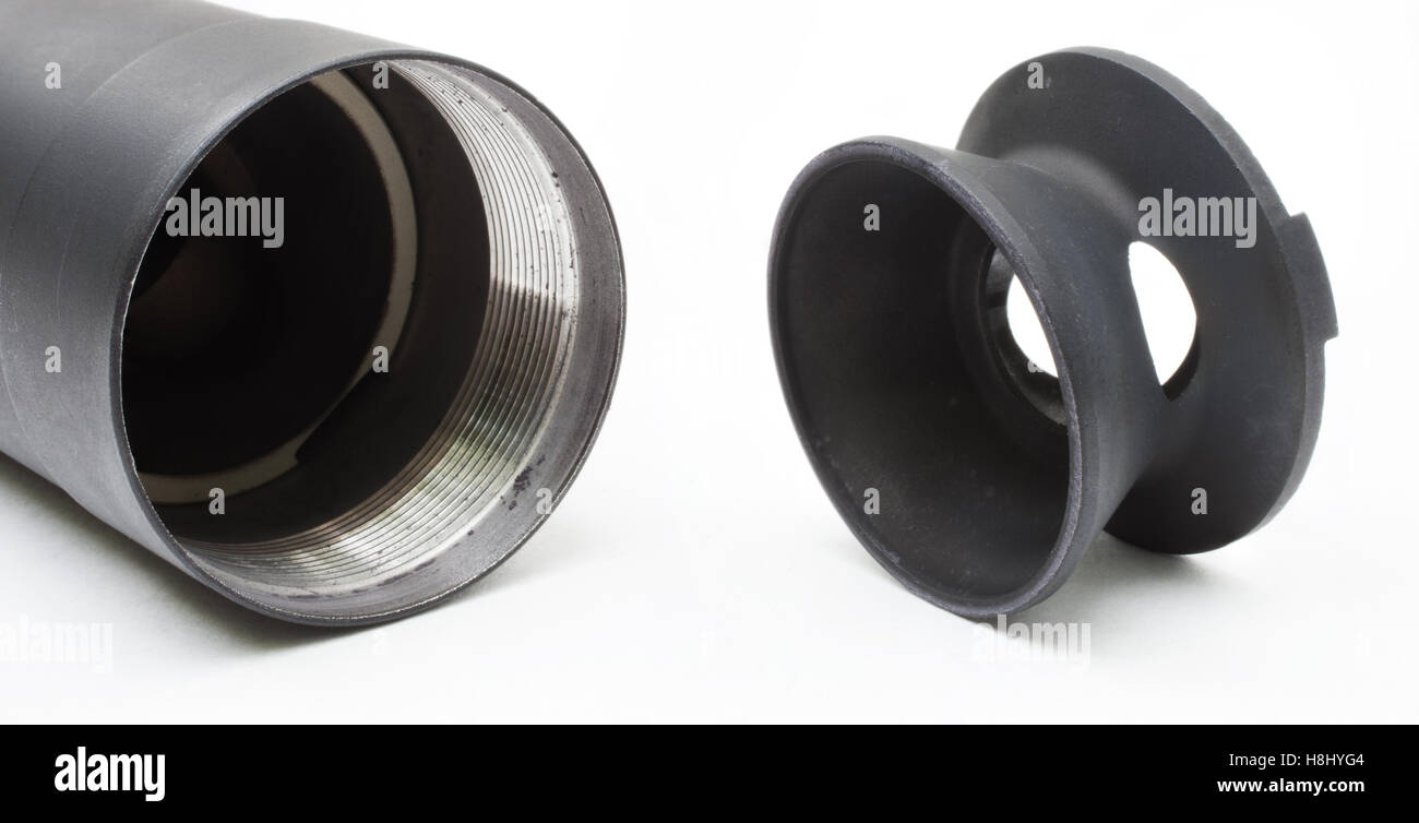 Suppressor on white with a baffle removed for cleaning Stock Photo Alamy