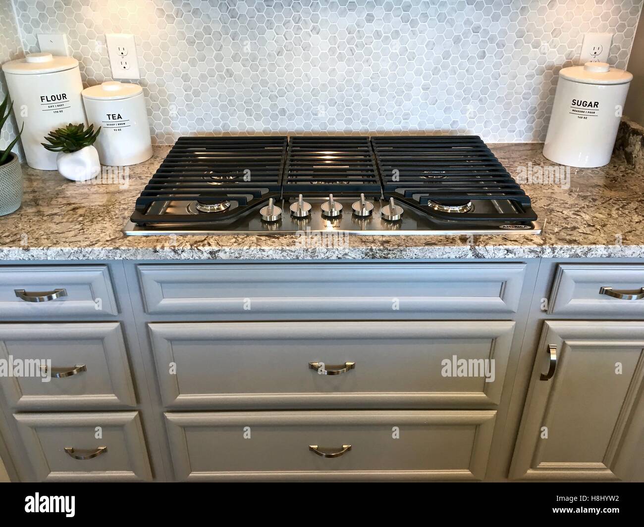 Modern grill inside luxury home Stock Photo Alamy