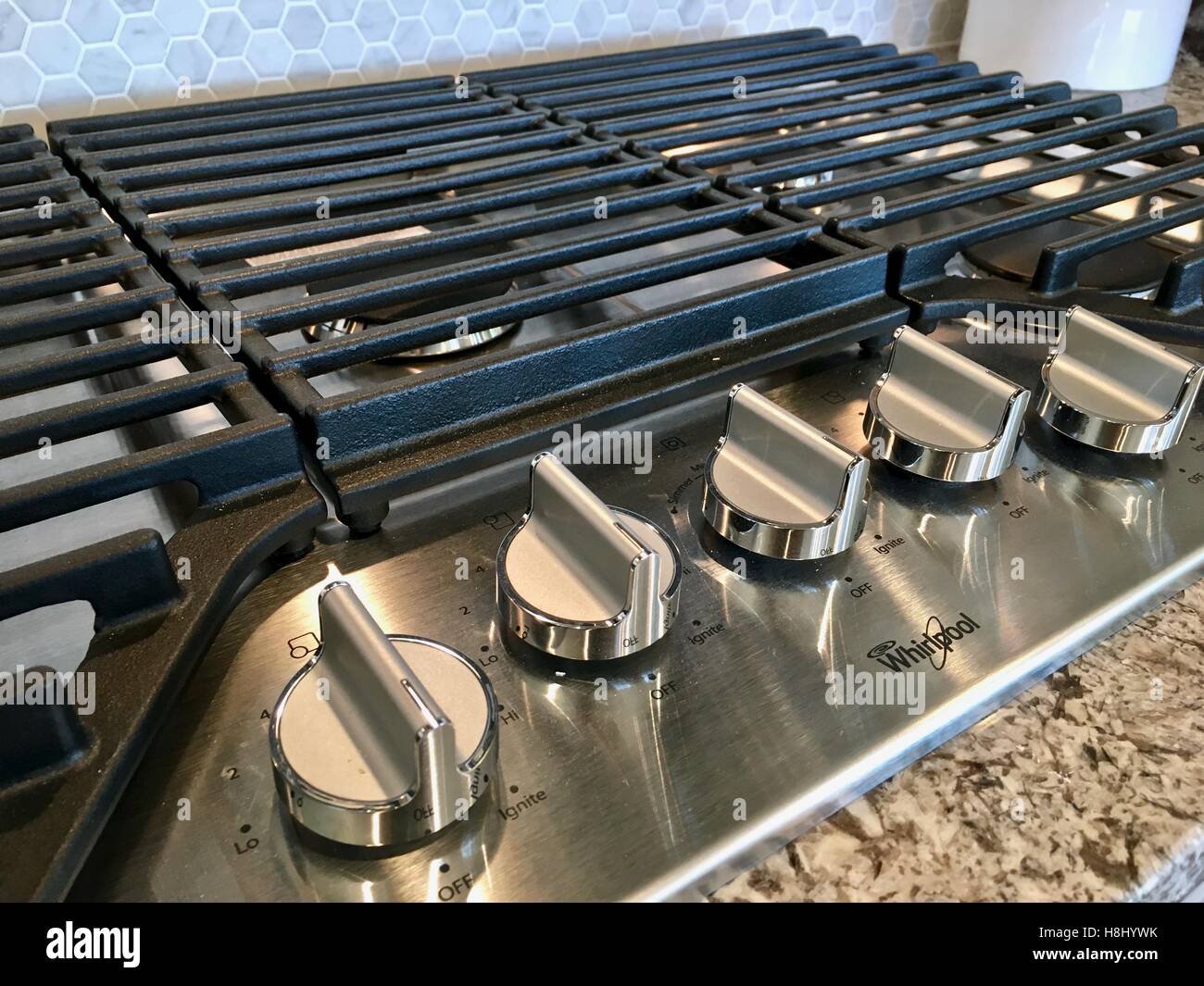 Modern grill inside luxury home Stock Photo Alamy